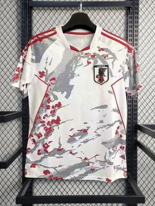 maillot du japon 2024 blanc et rouge koyo samurai football