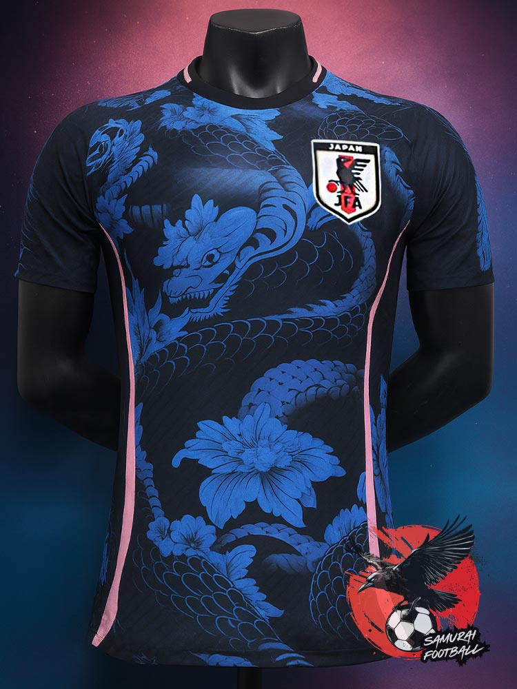 Maillot du Japon avec un serpent bleu et noir
