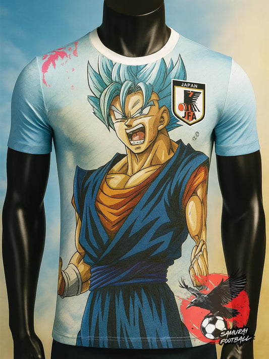 Maillot Dragon Ball Super du Japon représentant Vegito Blue de face