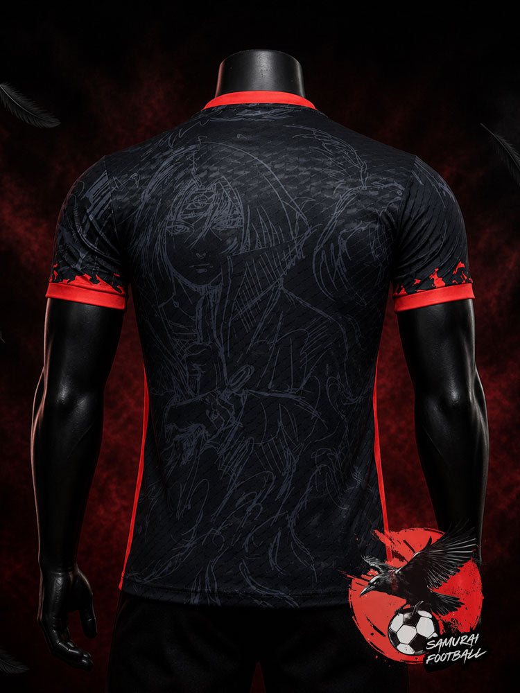 Maillot du Japon noir représentant la mort de Itachi dans Naruto Shippuden