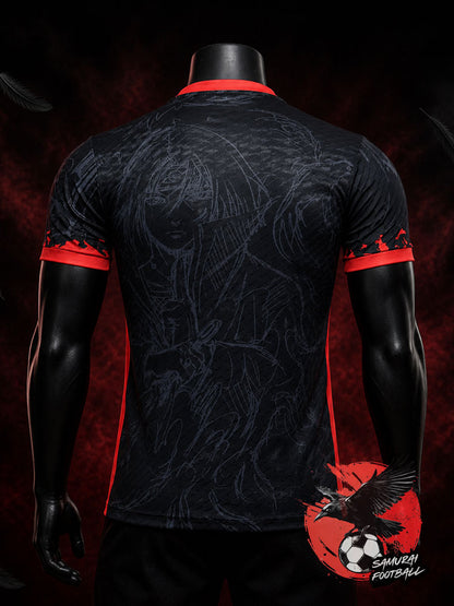 Maillot du Japon noir représentant la mort de Itachi dans Naruto Shippuden