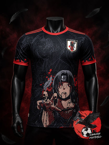 Maillot du Japon noir représentant la mort de Itachi dans Naruto Shippuden