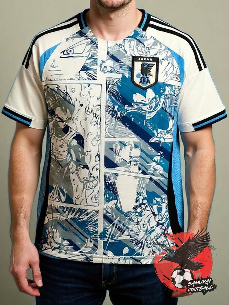 MAILLOT DU JAPON "DRAGON BALL" BLEU/ROSE