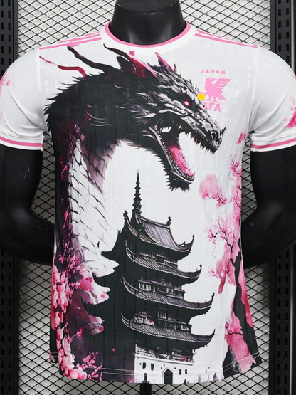 MAILLOT DU JAPON "DRAGON ROSE" NOIR