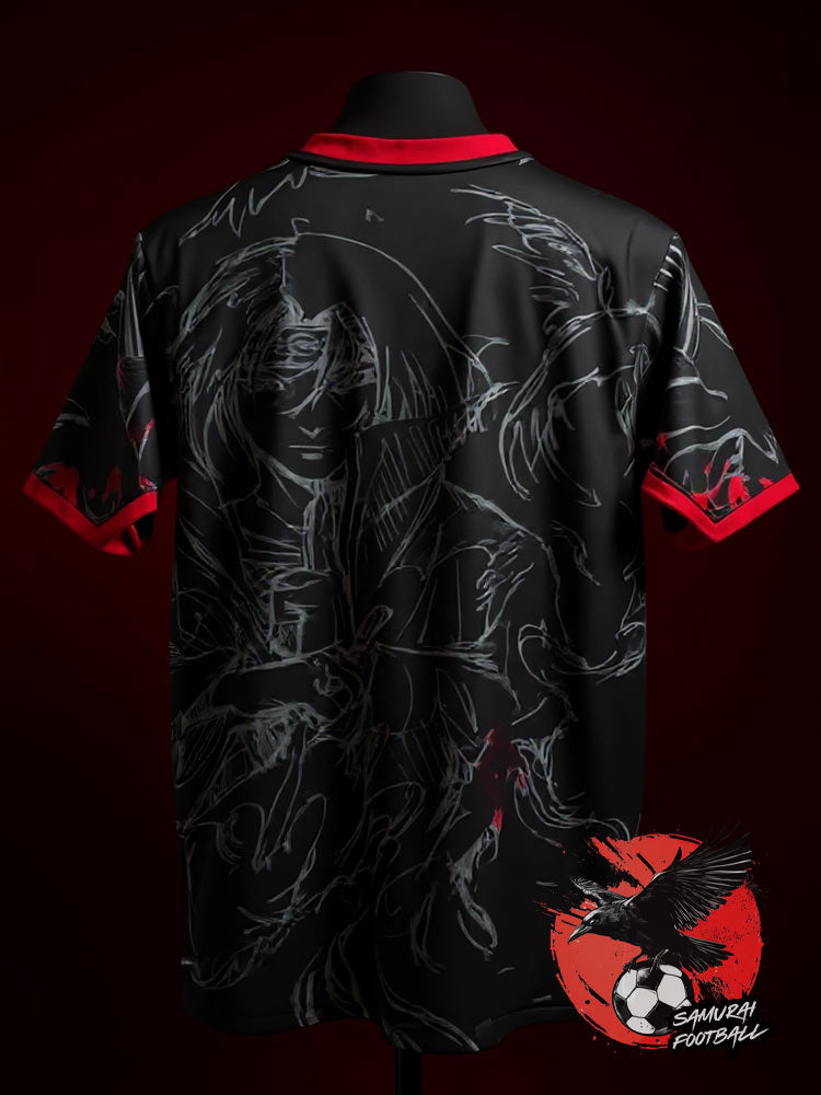 Maillot du Japon noir représentant la mort de Itachi dans Naruto Shippuden