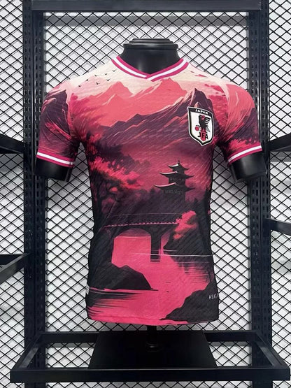 Maillot de Kyoto et du Japon, avec des temples, couleur rouge