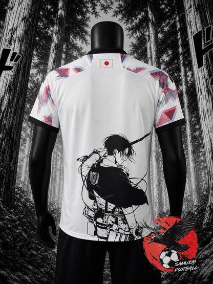 Maillot du Japon blanc de Levi Ackermann dans l'Attaque des Titans