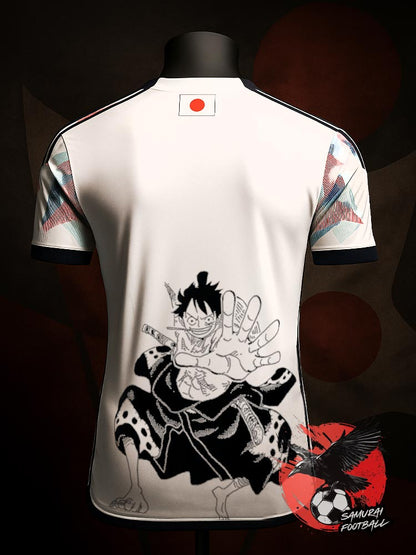 Maillot du Japon One Piece de Luffy en samouraï, face de dos sans flocage