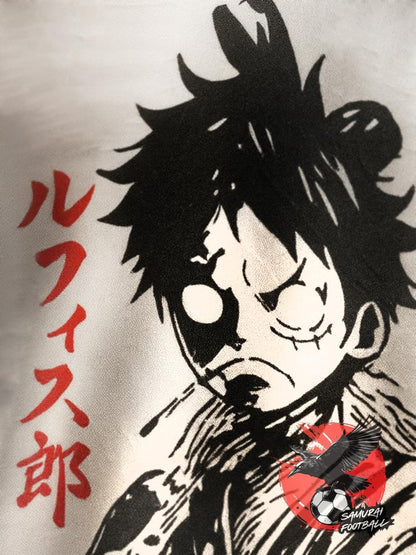One Piece de Luffy en samouraï sur le maillot du Japon