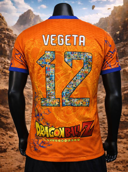 Flocage personnalisé de Dragon Ball sur le maillot de Vegeta