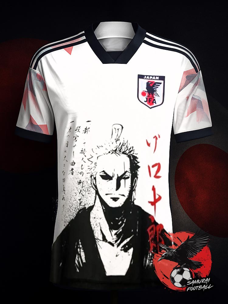 Maillot du Japon One Piece représentant Roronoa Zoro en samouraï, face avant