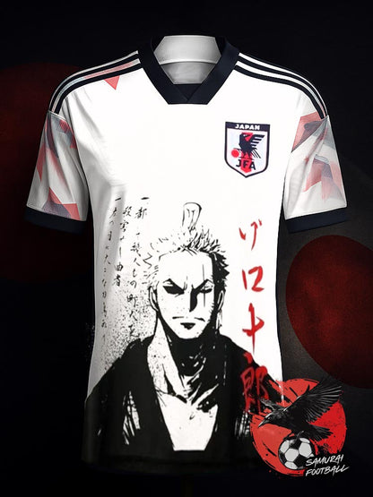 Maillot du Japon One Piece représentant Roronoa Zoro en samouraï, face avant